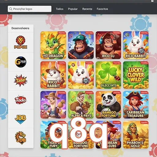 Ilustração de Explore os Principais Jogos com a q8q e Ganhe Recompensas VIP