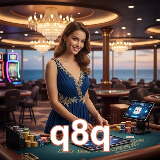 Ilustração de Acesse rapidamente o cassino online q8q com segurança