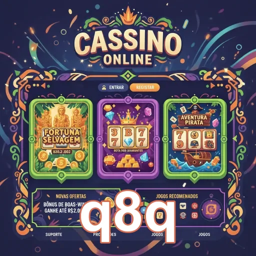 Ilustração de Acesse a plataforma de jogos q8q com segurança e tecnologia