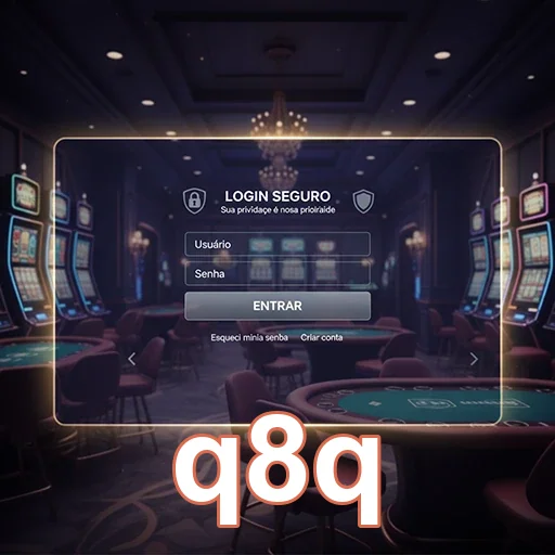 Ilustração de Acesse a plataforma de jogos q8q com segurança e tecnologia