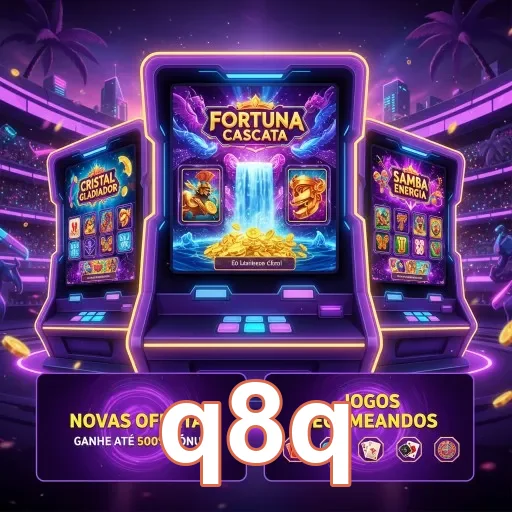 Ilustração de Experimente as Ofertas VIP do q8q com Saques Rápidos